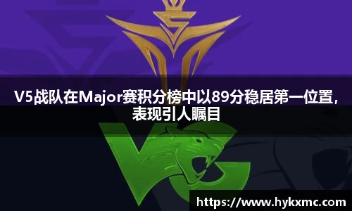 V5战队在Major赛积分榜中以89分稳居第一位置，表现引人瞩目